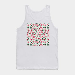 Romantic Flowers Pattern Tank Top